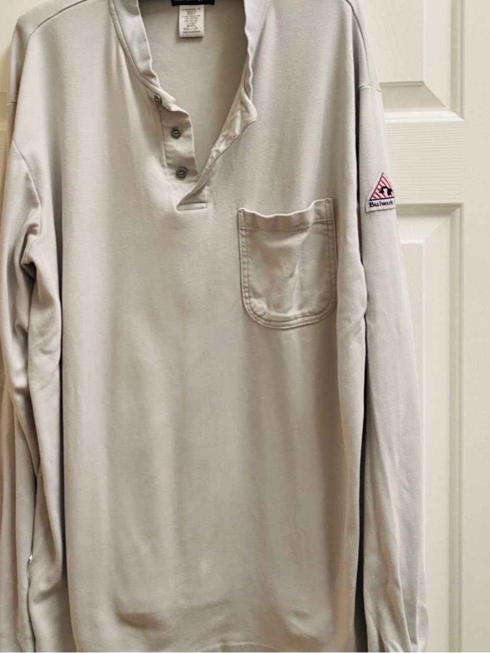 Bulwark Flame Resistant Long Sleeve Excel Henley Work Shirt CAT 2 Size XXL